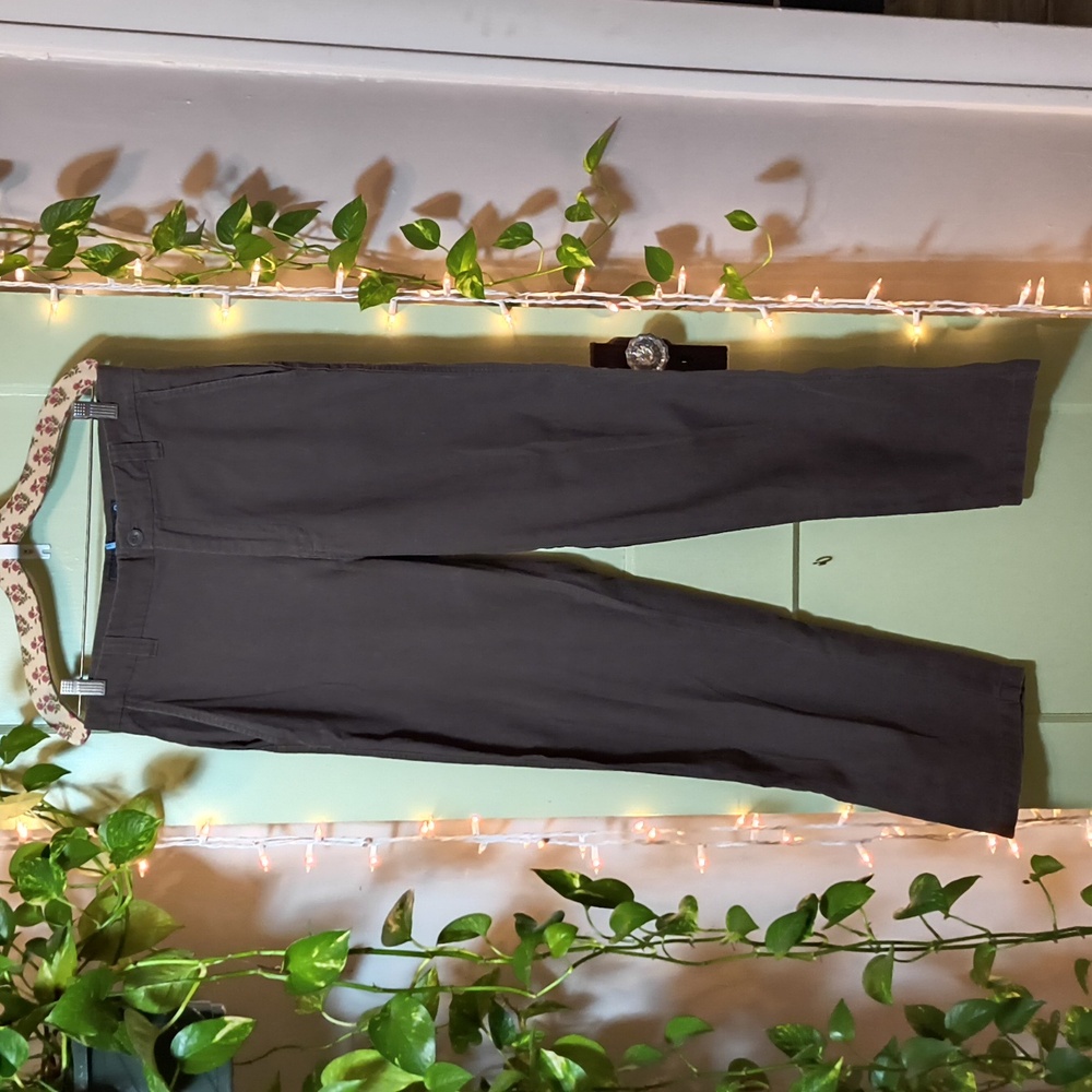 Men's Van Heusen Studio Flat Front Trouser Slack Brown 32 × 32